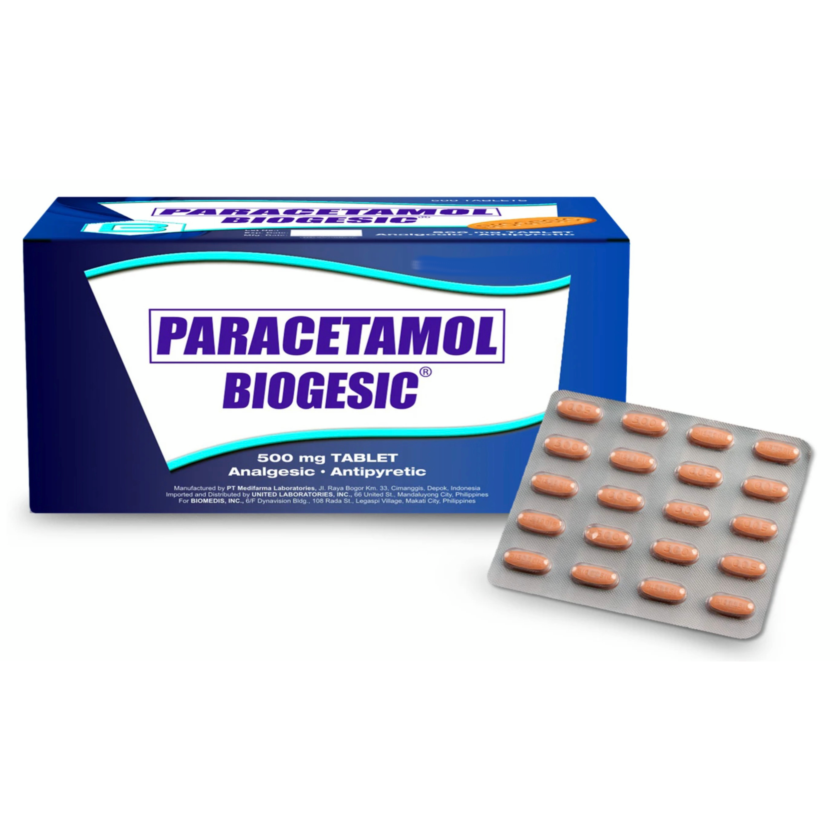 BIOGESIC Paracetamol 500mg Tablet 20's price in the Philippines